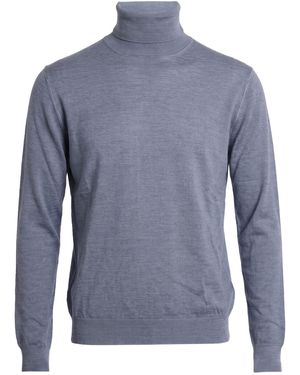 120% Lino Rollkragenpullover - Blau