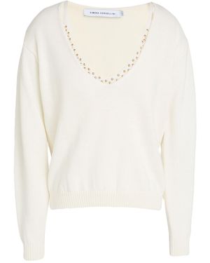 SIMONA CORSELLINI Ivory Jumper Virgin Wool, Acrylic - White