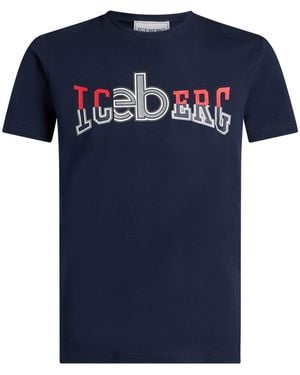Iceberg Midnight T-Shirt Cotton, Elastane - Blue