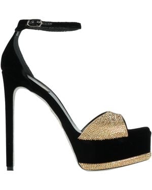 Rene Caovilla Sandals Textile Fibres - Black
