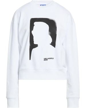 KARL LAGERFELD Sweatshirt Organic Cotton, Recycled Polyester - White
