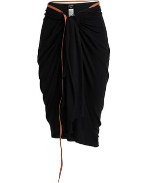 Jean Paul Gaultier Midi Skirt Rayon - Black