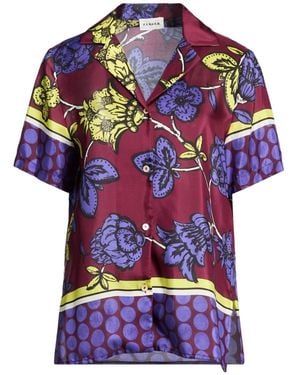P.A.R.O.S.H. P.A.R.O..H. Burgundy Shirt Silk - Blue