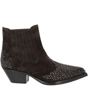 Laura Bellariva Dark Ankle Boots Leather - Brown