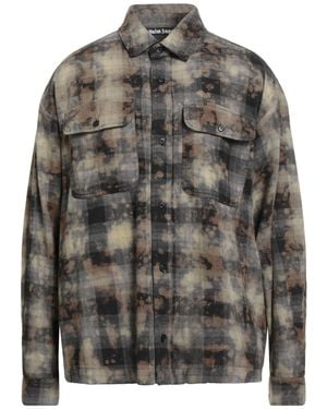 Palm Angels Flannel Check Shrit - Grey