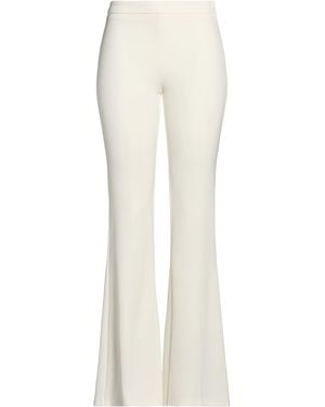SIMONA CORSELLINI Ivory Pants Polyester, Elastane - White