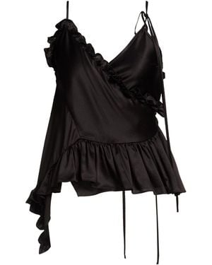 Cecilie Bahnsen Top Silk - Black