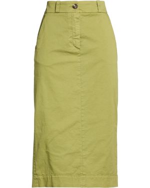 Peserico Easy Military Midi Skirt Cotton, Elastane - Green