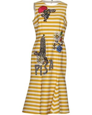 Dolce & Gabbana Midi-Kleid - Gelb