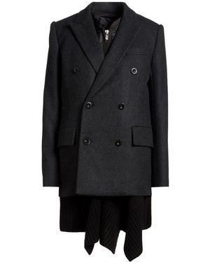 Sacai Charcoal Blazer Wool - Black