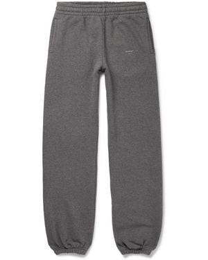 Off-White c/o Virgil Abloh Fleece Logo Printed Jogger Pants - Gray