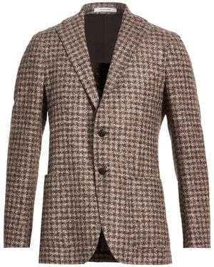 Tagliatore Blazer Virgin Wool, Polyester, Silk - Brown