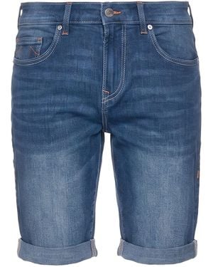 TRUE RELIGION Denim Shorts Cotton, Polyester, Viscose, Elastane, Lyocell - Blue