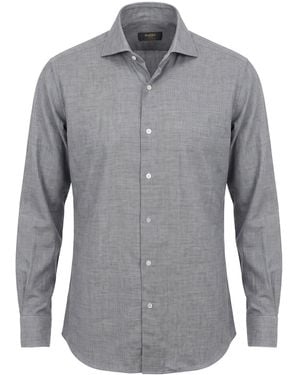 Barba Napoli Shirt Modal, Wool - Grey