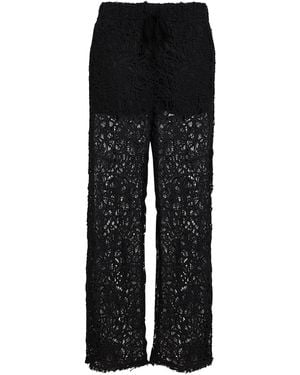 Semicouture Pants Cotton, Polyamide - Black