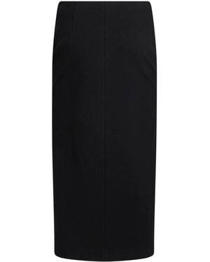 Caractere Midi Skirt Viscose, Nylon, Elastane - Black