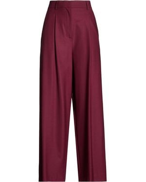 Ottod'Ame Burgundy Trousers Polyester, Virgin Wool, Elastane - Red