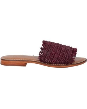 La Fee Maraboutee Plum Sandals Textile Fibres - Purple
