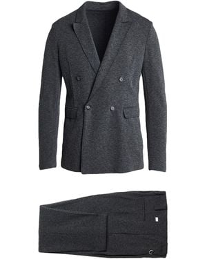 Paolo Pecora Charcoal Suit Viscose, Wool, Polyamide, Elastane - Blue