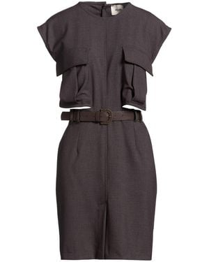 Dixie Mini Dress Polyester, Viscose, Elastane - Gray