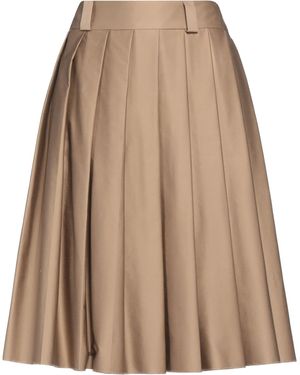 MEIMEIJ Khaki Midi Skirt Cotton, Elastane - Natural