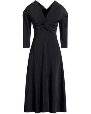 Alberta Ferretti Midi Dress Silk, Elastane - Black