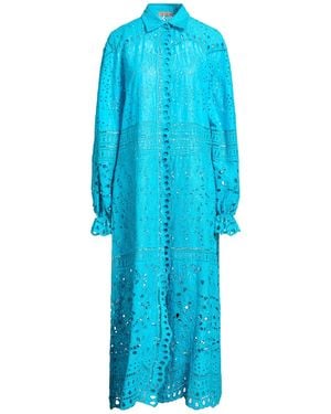 Ermanno Scervino Maxi Dress Cotton, Polyester - Blue