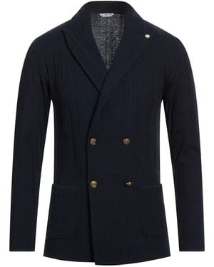 Manuel Ritz Midnight Blazer Cotton, Acrylic - Blue