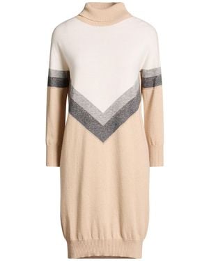 D.exterior Ivory Midi Dress Viscose, Cashmere, Wool, Polyamide - White