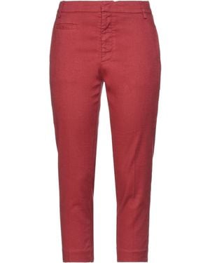 Dondup Cropped Trousers - Red