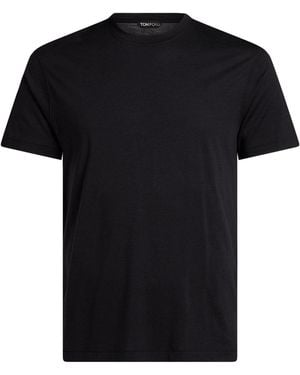 Tom Ford T-Shirt Lyocell, Cotton - Black