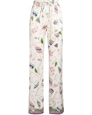 CASABLANCA Trousers Silk - White