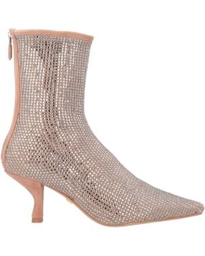 Lola Cruz Antique Rose Ankle Boots Leather - Brown