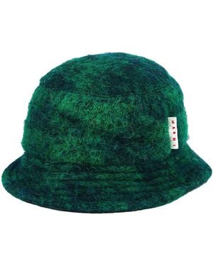 Marni Hat Mohair Wool, Alpaca Wool, Virgin Wool, Polyamide - Green