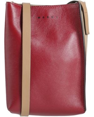 Marni Sand Cross-Body Bag Leather - Red