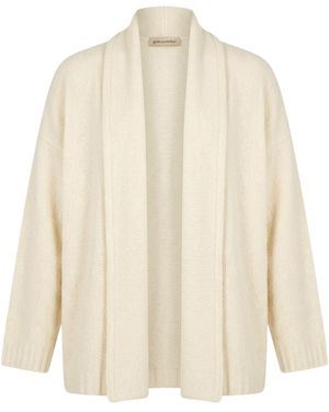 Gentry Portofino Cream Cardigan Virgin Wool, Polyamide - Natural
