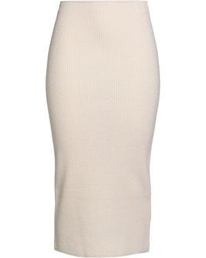 Motel Ivory Midi Skirt Acrylic, Viscose, Wool, Alpaca Wool - White