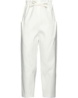 Maison Rabih Kayrouz Ivory Pants Polyester, Cotton - White