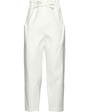 Maison Rabih Kayrouz Ivory Pants Polyester, Cotton - White