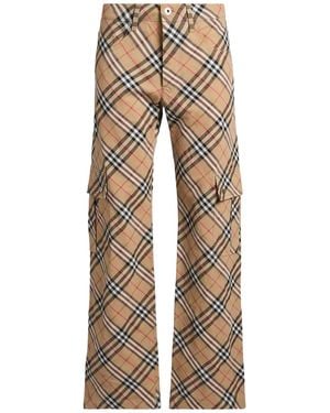 Burberry Pants Linen, Cotton, Elastane - Natural