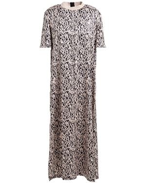 Agnona Midi Dress Silk, Elastane, Viscose - Gray