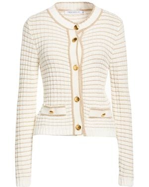 SIMONA CORSELLINI Cardigan Cotton, Viscose, Acrylic, Metal Fiber - White