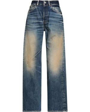 Acne Studios Jeans Cotton, Cow Leather - Blue