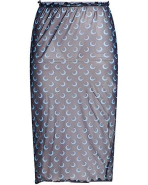 Marine Serre Midi Skirt - Blue