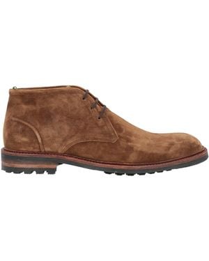 Floris Van Bommel Camel Ankle Boots Leather - Brown