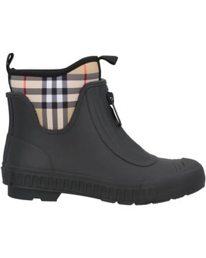 Burberry Vintage Check Neoprene & Rubber Rain Boot - Black