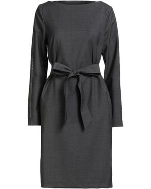 Camicettasnob Charcoal Midi Dress Wool, Polyester, Elastane - Black