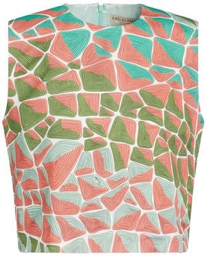 PUCCI Top Cotton, Linen - Green
