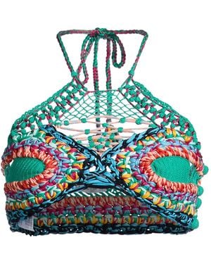 Etro Top Viscose, Polyamide, Cotton - Blue