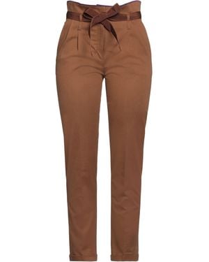 Alberta Ferretti Camel Pants Cotton, Elastane, Acetate - Brown